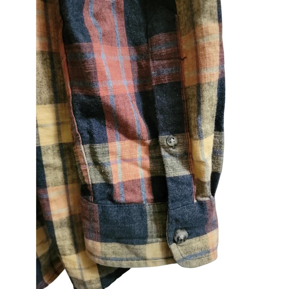 The Foundry Curry Plaid Long Sleeve Flannel Shirt 2XLT - Picture 4 of 5
